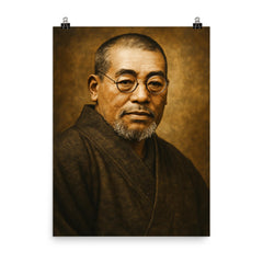 Mikao Usui portrait poster on a plain backdrop in size 8"x10".