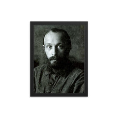 Mikhail Bakhtin framed print on a plain backdrop in size 12"x16".