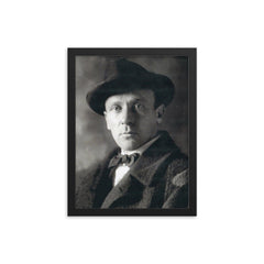 Mikhail Bulgakov framed print on a plain backdrop in size 12"x16".