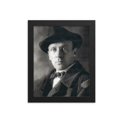 Mikhail Bulgakov framed print on a plain backdrop in size 8"x10".