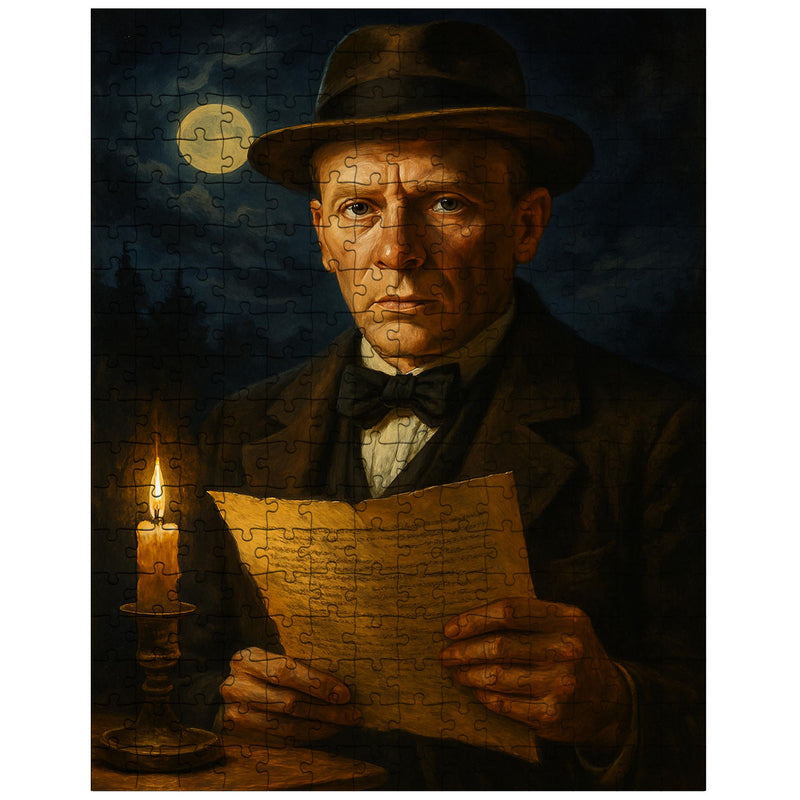 Mikhail Bulgakov midnight manuscript portrait jigsaw puzzle
