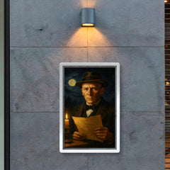 Mikhail Bulgakov midnight manuscript portrait poster 2