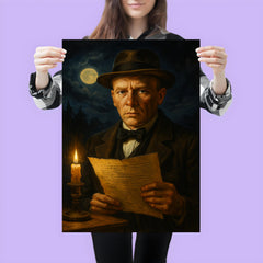 Mikhail Bulgakov midnight manuscript portrait poster 3