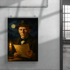 Mikhail Bulgakov midnight manuscript portrait poster 4