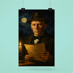 Mikhail Bulgakov midnight manuscript portrait poster 6