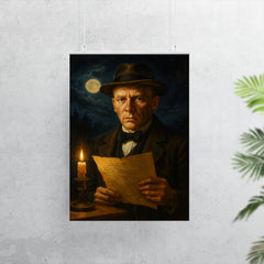 Mikhail Bulgakov midnight manuscript portrait poster 7