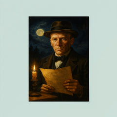 Mikhail Bulgakov midnight manuscript portrait poster 8