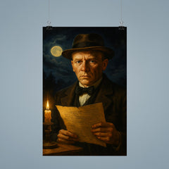Mikhail Bulgakov midnight manuscript portrait poster 9