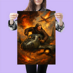 Mikhail Devyatayev stealing a Luftwaffe bomber poster 3