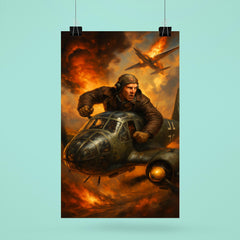 Mikhail Devyatayev stealing a Luftwaffe bomber poster 6