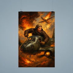Mikhail Devyatayev stealing a Luftwaffe bomber poster 9