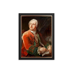 Mikhail Lomonosov framed print on a plain backdrop in size 12"x16".