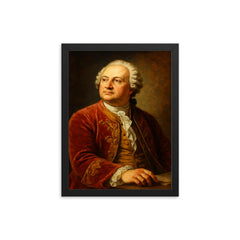 Mikhail Lomonosov framed print on a plain backdrop in size 12"x16".