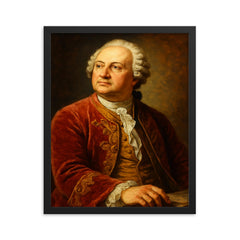 Mikhail Lomonosov framed print on a plain backdrop in size 16"x20".