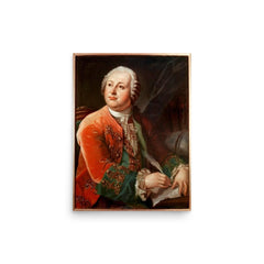 Mikhail Lomonosov poster on a plain backdrop in size 12"x16".