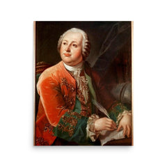 Mikhail Lomonosov poster on a plain backdrop in size 16"x20".