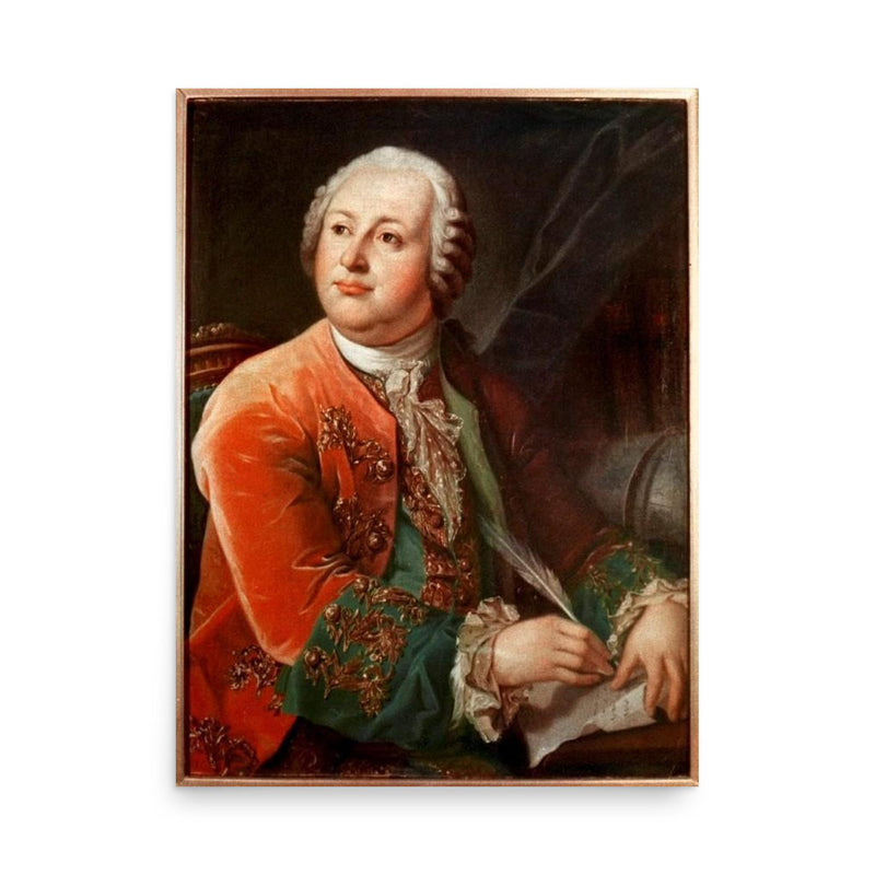 Mikhail Lomonosov poster on a plain backdrop in size 18