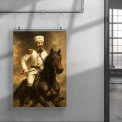 Mikhail Skobelev in white uniform on horseback poster 4