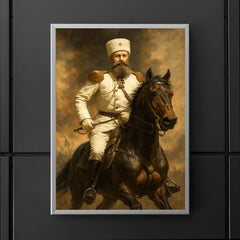 Mikhail Skobelev in white uniform on horseback poster 5