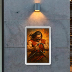 Miklós Toldi bending iron with bare hands poster 2