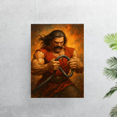 Miklós Toldi bending iron with bare hands poster 7