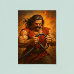Miklós Toldi bending iron with bare hands poster 8