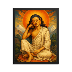 Milarepa framed print on a plain backdrop in size 16"x20".