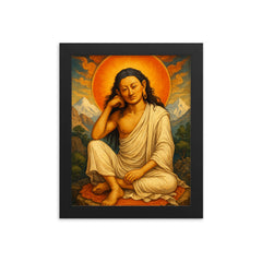 Milarepa framed print on a plain backdrop in size 8"x10".
