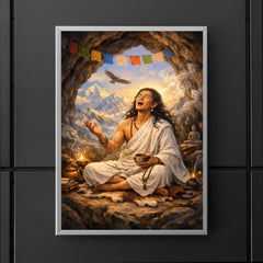Milarepa in Himalayan cave singing poster 5