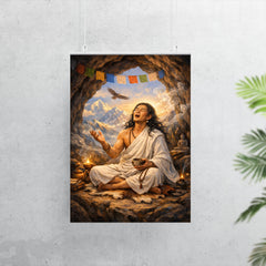 Milarepa in Himalayan cave singing poster 7