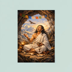 Milarepa in Himalayan cave singing poster 8