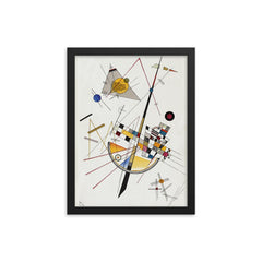 Mild Tension by Wassily Kandinsky framed print on a plain backdrop in size 12"x16".