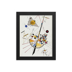 Mild Tension by Wassily Kandinsky framed print on a plain backdrop in size 8"x10".