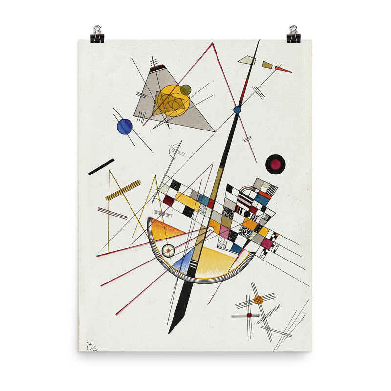 Mild Tension by Wassily Kandinsky poster on a plain backdrop in size 8