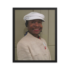 Mildred Fay Jefferson framed print on a plain backdrop in size 16"x20".