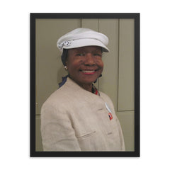 Mildred Fay Jefferson framed print on a plain backdrop in size 18"x24".