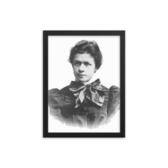 Mileva Maric framed print on a plain backdrop in size 12"x16".