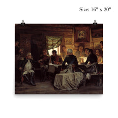 Military Council at Fili by Alexei Kivshenko, 1880 poster 2