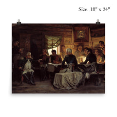 Military Council at Fili by Alexei Kivshenko, 1880 poster 5