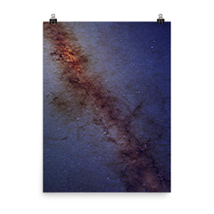 Milky Way panorama  ESO 2017 poster on a plain backdrop in size 8"x10".