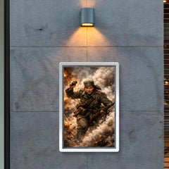 Milunka Savic grenade charge through smoke poster 2