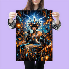 Mina Loy in futurist electric salon poster 3