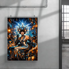 Mina Loy in futurist electric salon poster 4
