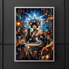 Mina Loy in futurist electric salon poster 5