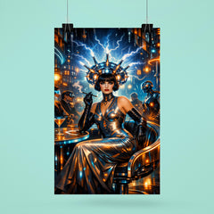 Mina Loy in futurist electric salon poster 6