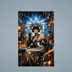 Mina Loy in futurist electric salon poster 9