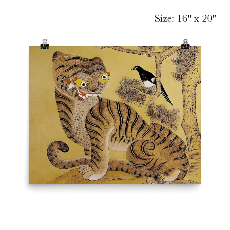 Minhwa Tiger and Magpie - Classic Korean 19th-Century Folk Painting poster 2