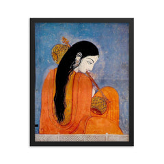 Mirabai framed print on a plain backdrop in size 16"x20".