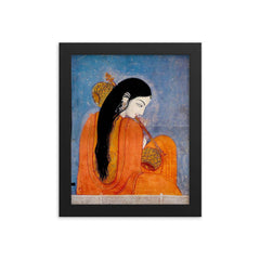 Mirabai framed print on a plain backdrop in size 8"x10".