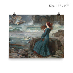 Miranda from The Tempest by John William Waterhouse, 1916 poster 2